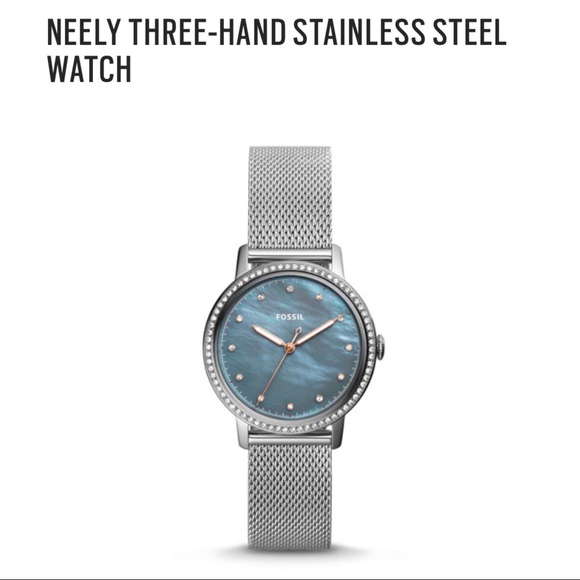 Fossil Accessories - {Fossil}NEELY THREE-HAND STAINLESS STEEL WATCH-NWT